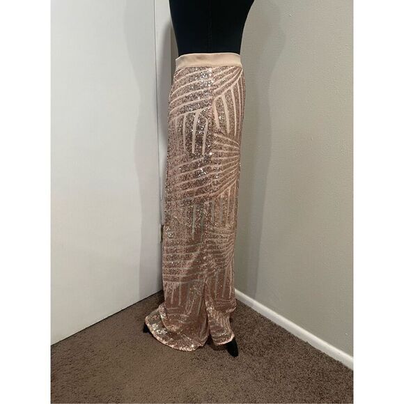 Rose Gold Sequin Skirt - Picture 5 of 12